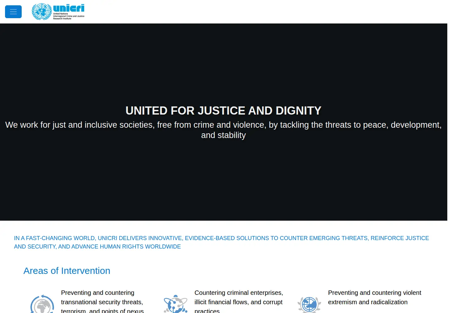 Screenshot of unicri.it