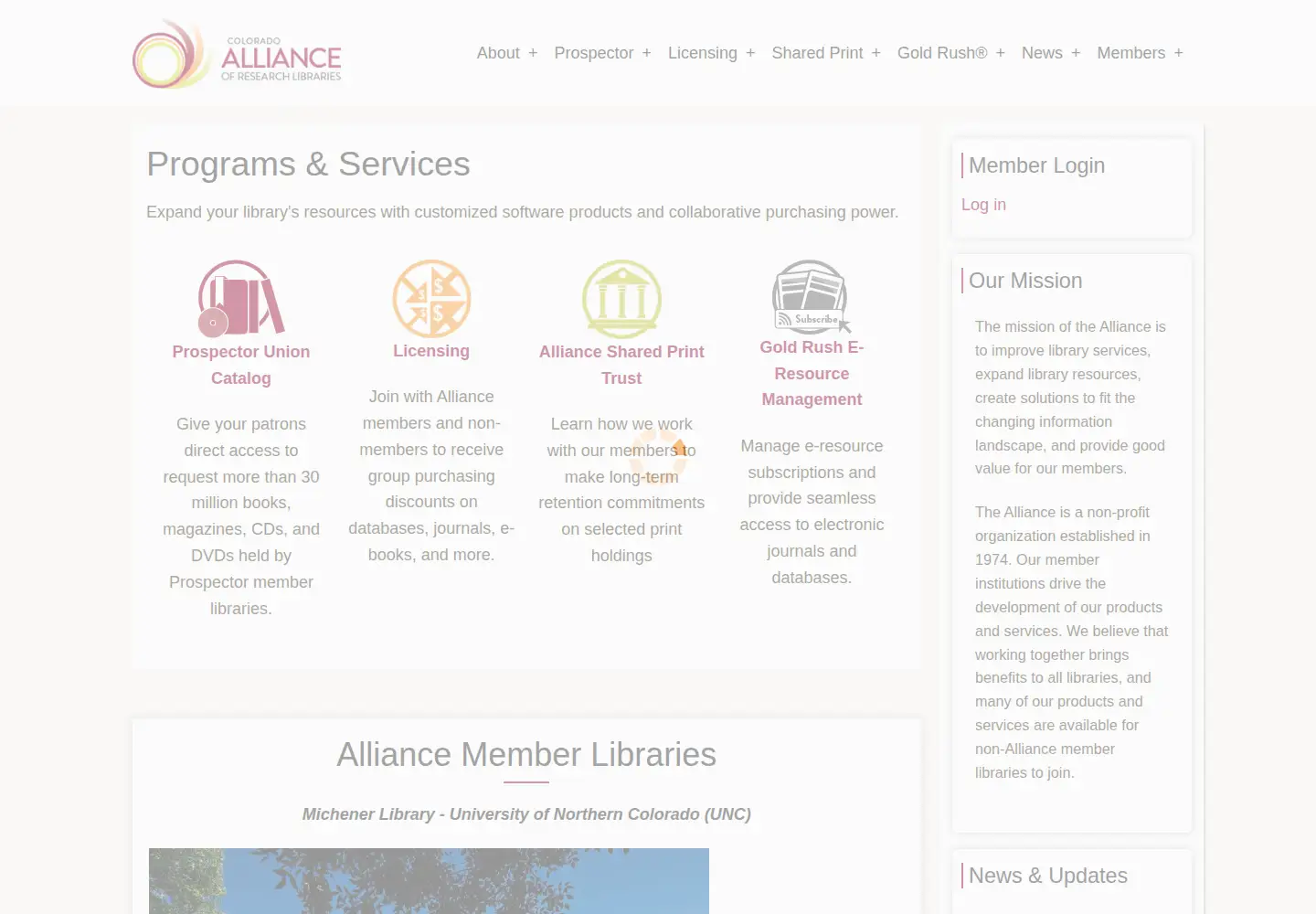 Screenshot of coalliance.org