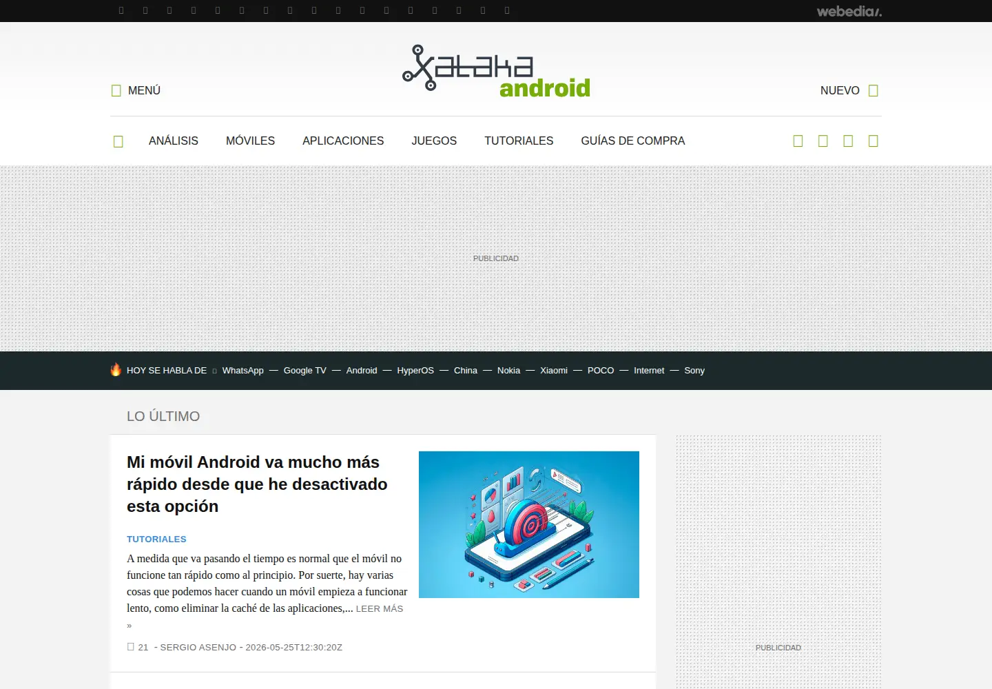 Screenshot of xatakandroid.com