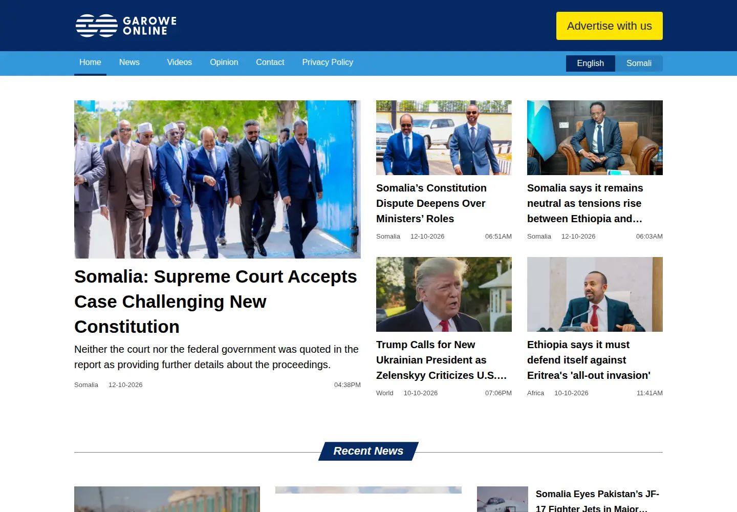 Screenshot of garoweonline.com