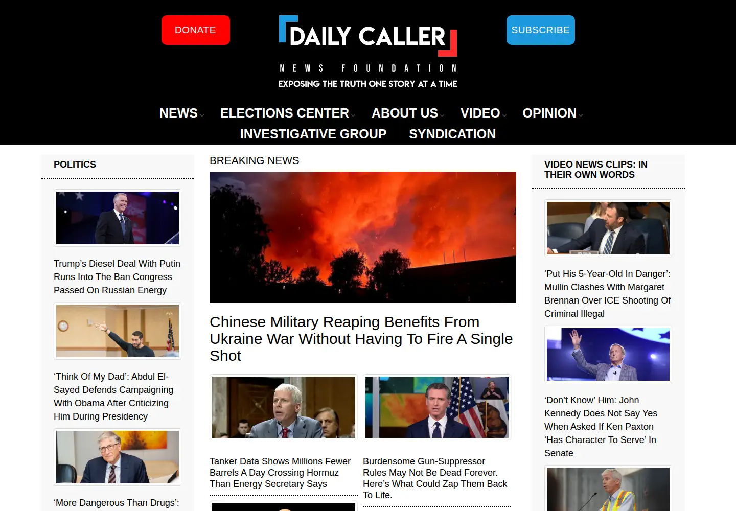 Screenshot of dailycallernewsfoundation.org