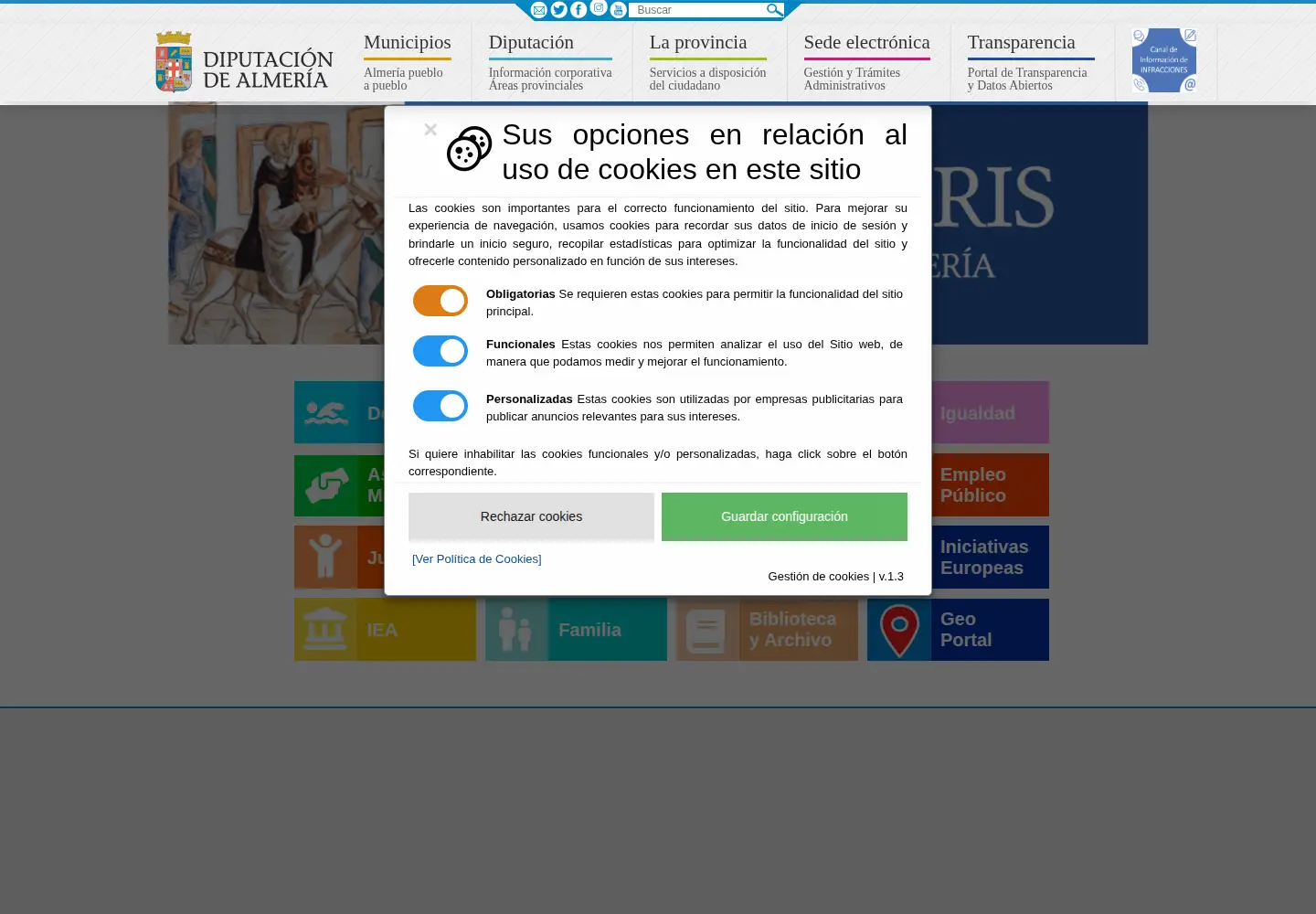 Screenshot of dipalme.org