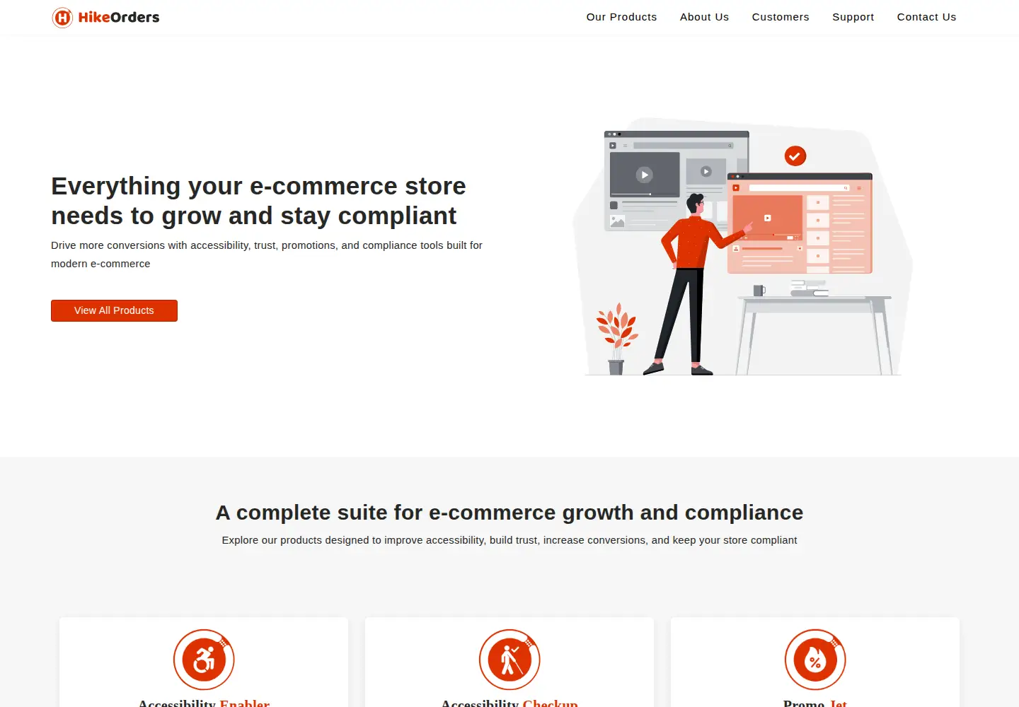 Screenshot of hikeorders.com