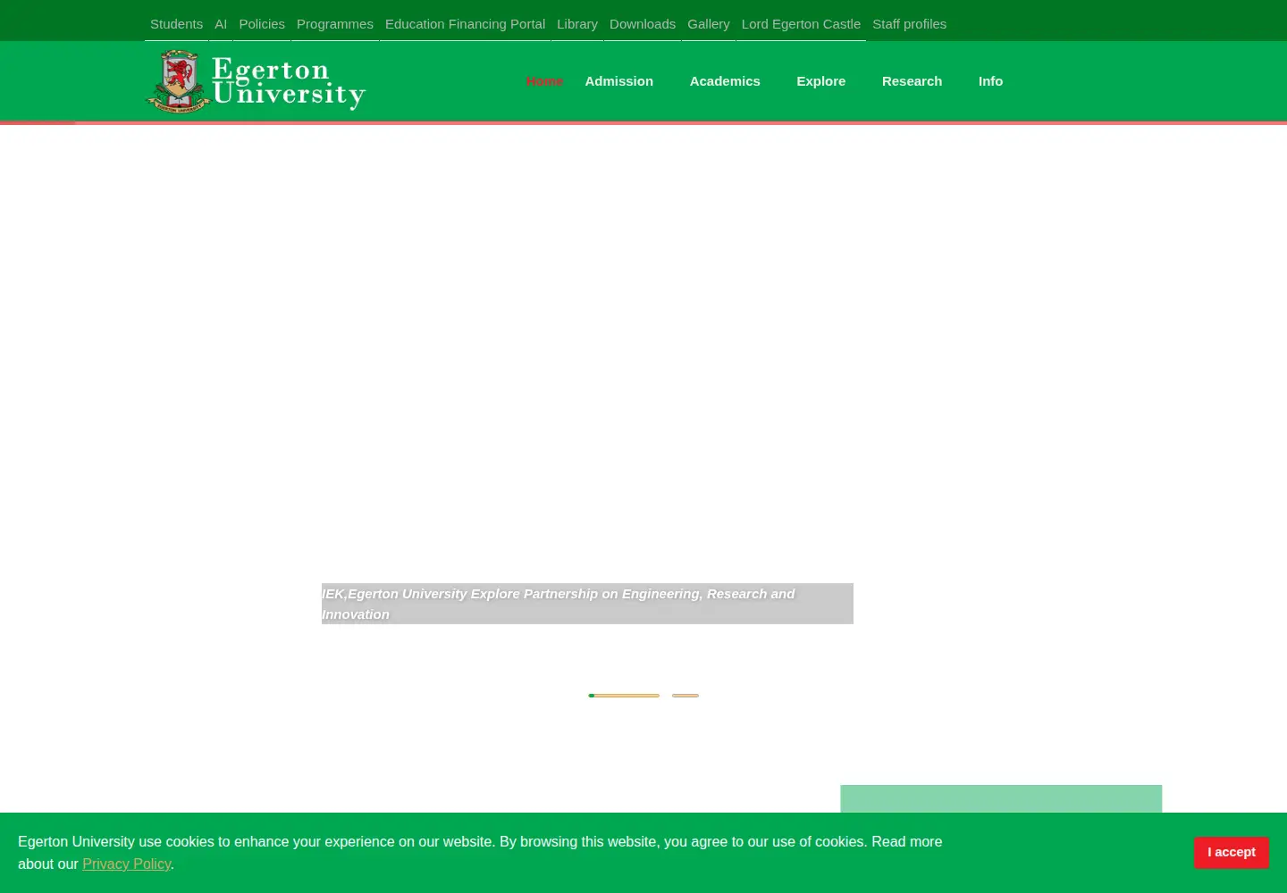Screenshot of egerton.ac.ke