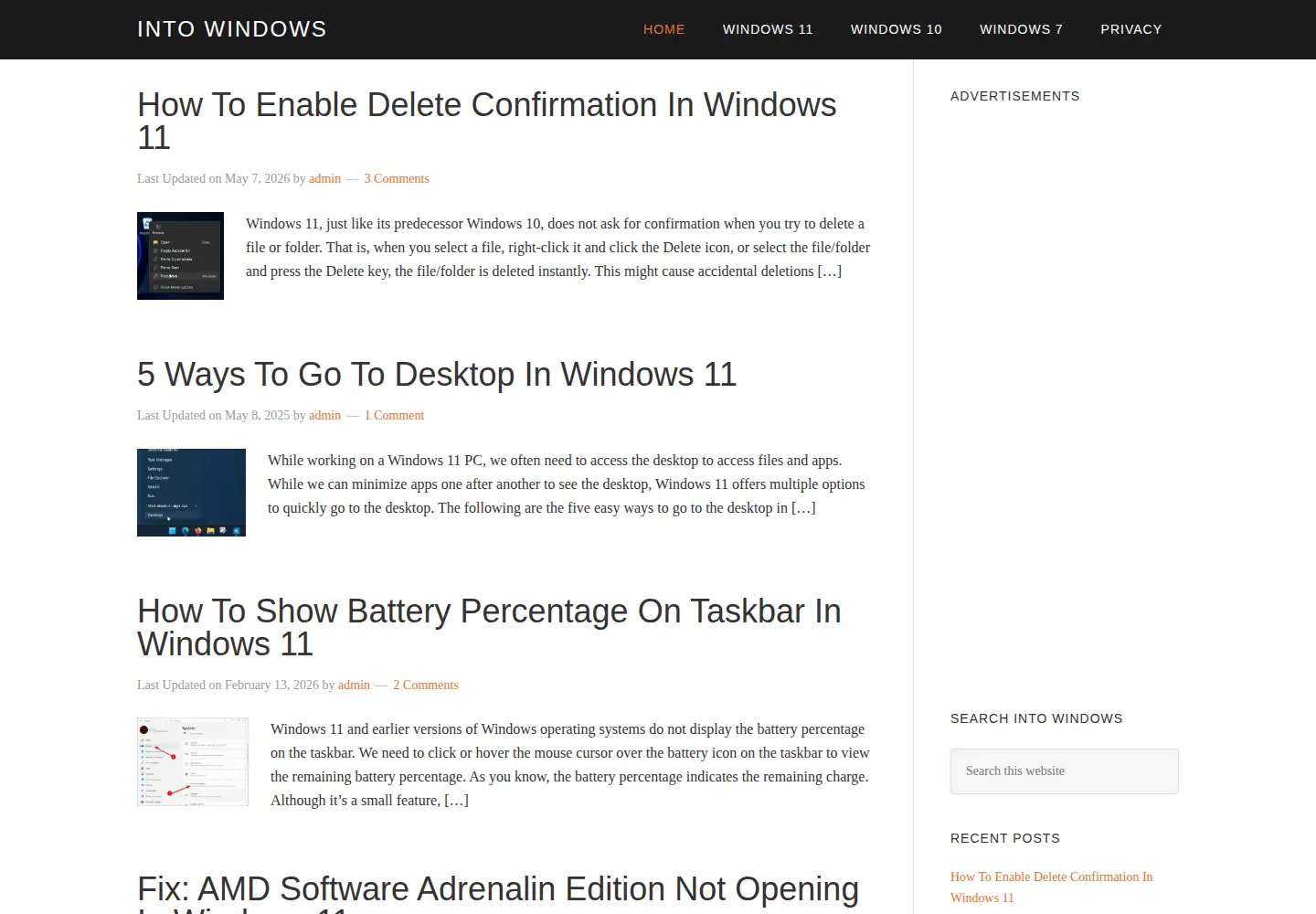 Screenshot of intowindows.com