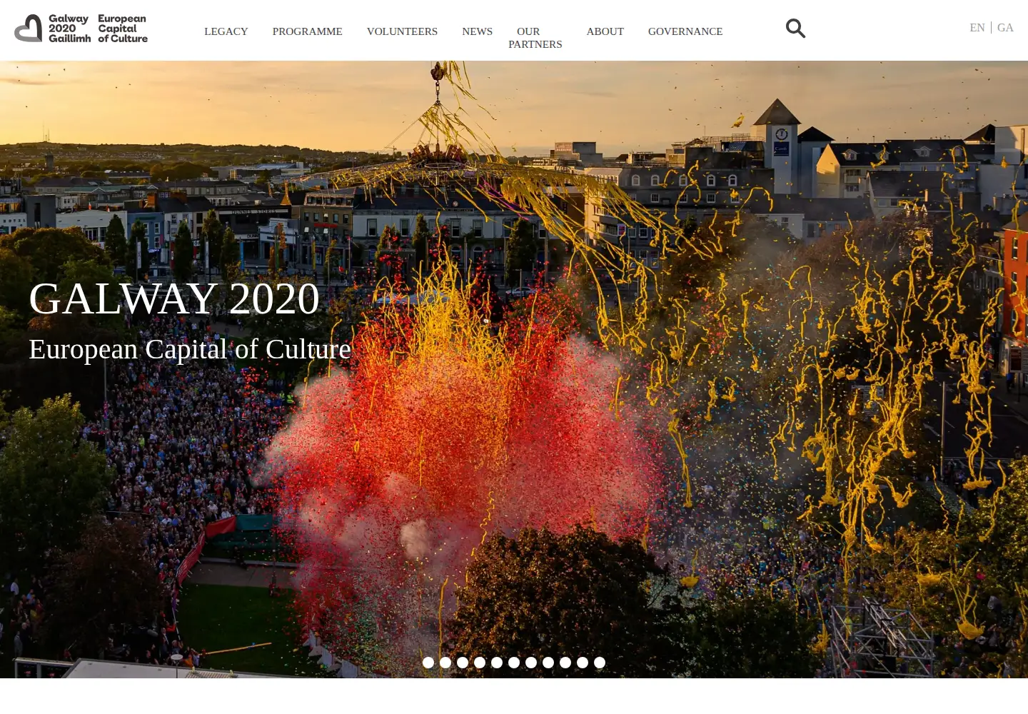 Screenshot of galway2020.ie