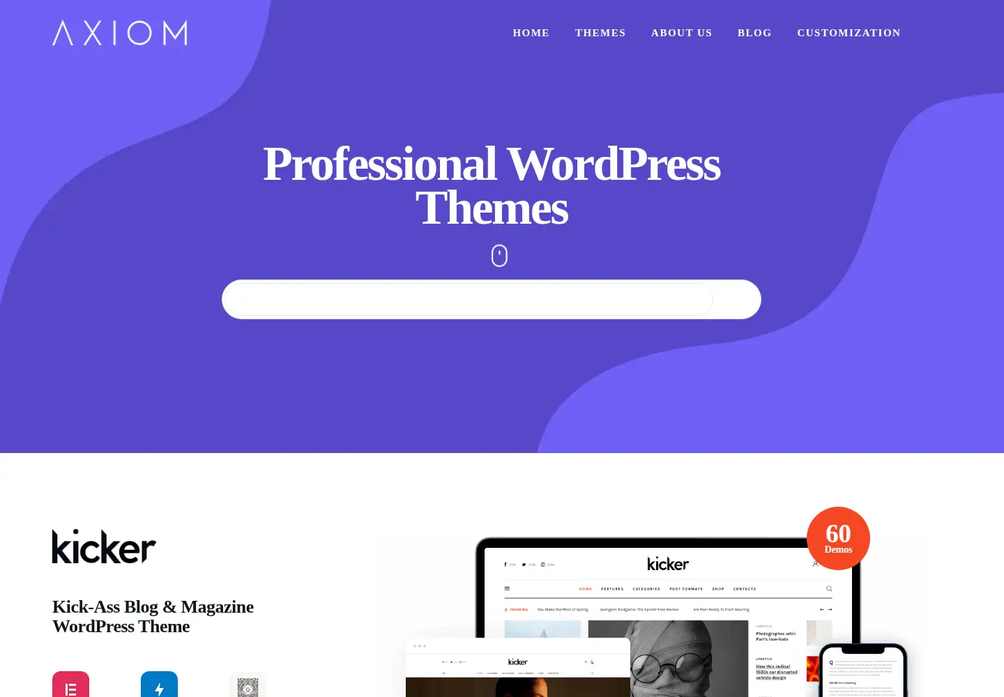 Screenshot of axiomthemes.com