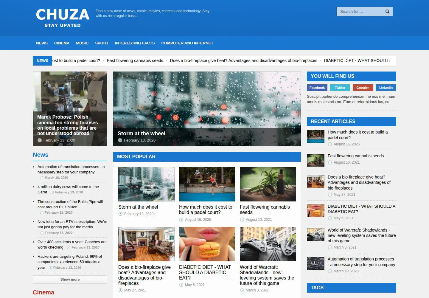 Screenshot of chuza.gl