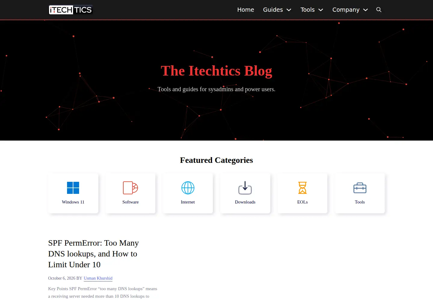 Screenshot of itechtics.com