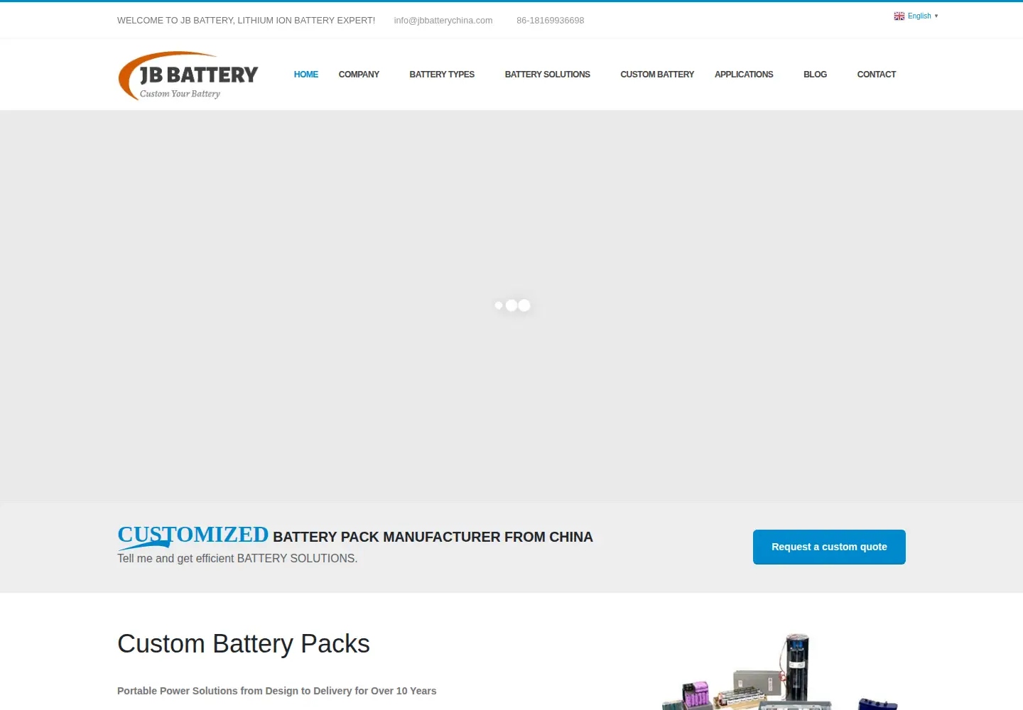 Screenshot of lithiumbatterychina.com