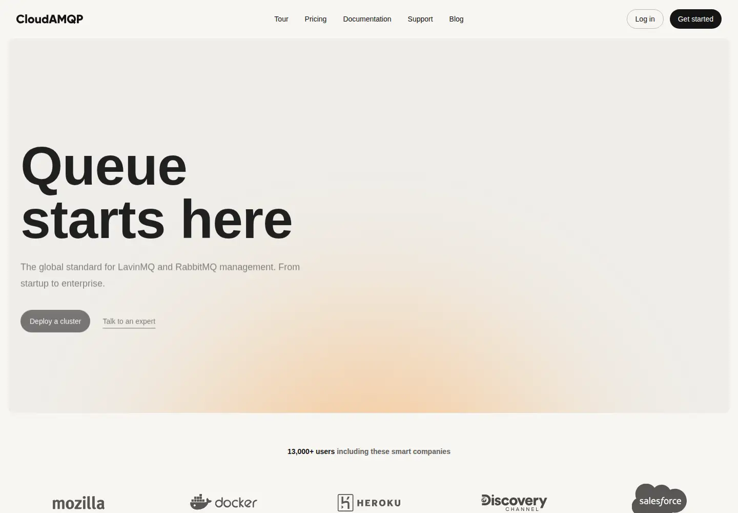 Screenshot of cloudamqp.com