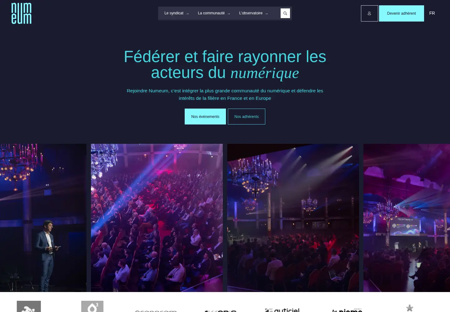 Captured homepage of numeum.fr in the current scan