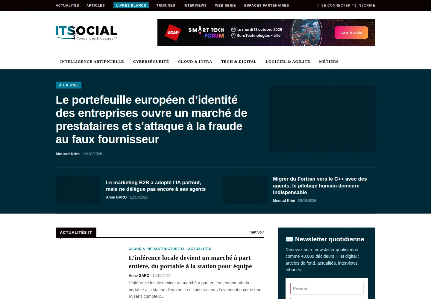 Screenshot of itsocial.fr