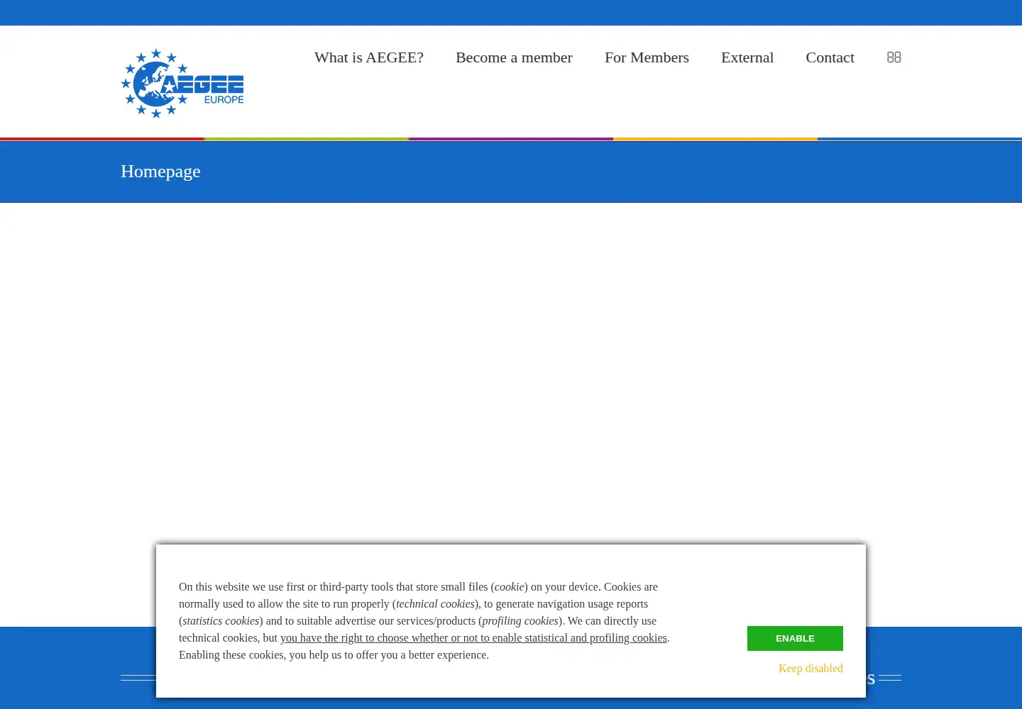 Screenshot of aegee.org