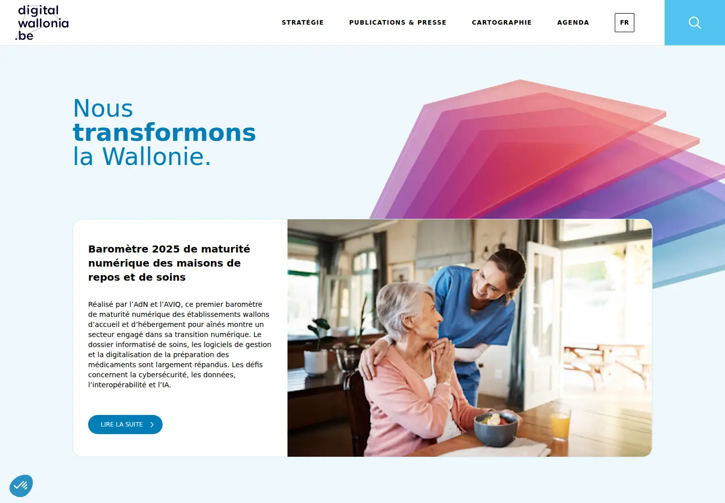 Captured homepage of digitalwallonia.be in the current scan