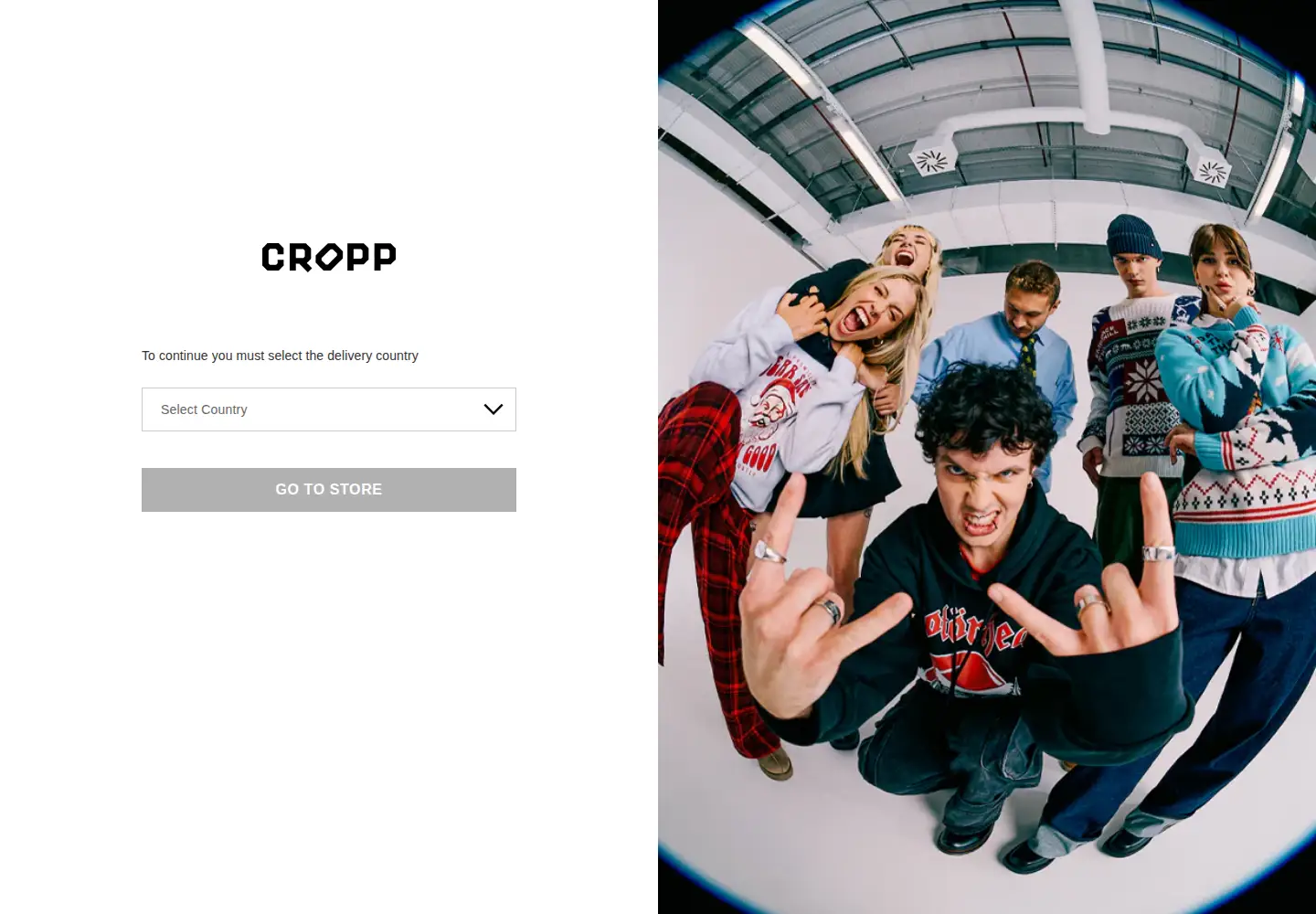 Captured homepage of cropp.com in the current scan
