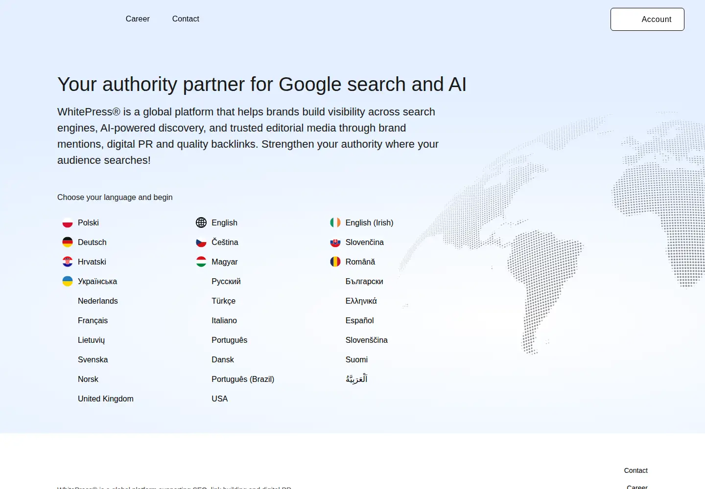 Screenshot of whitepress.com