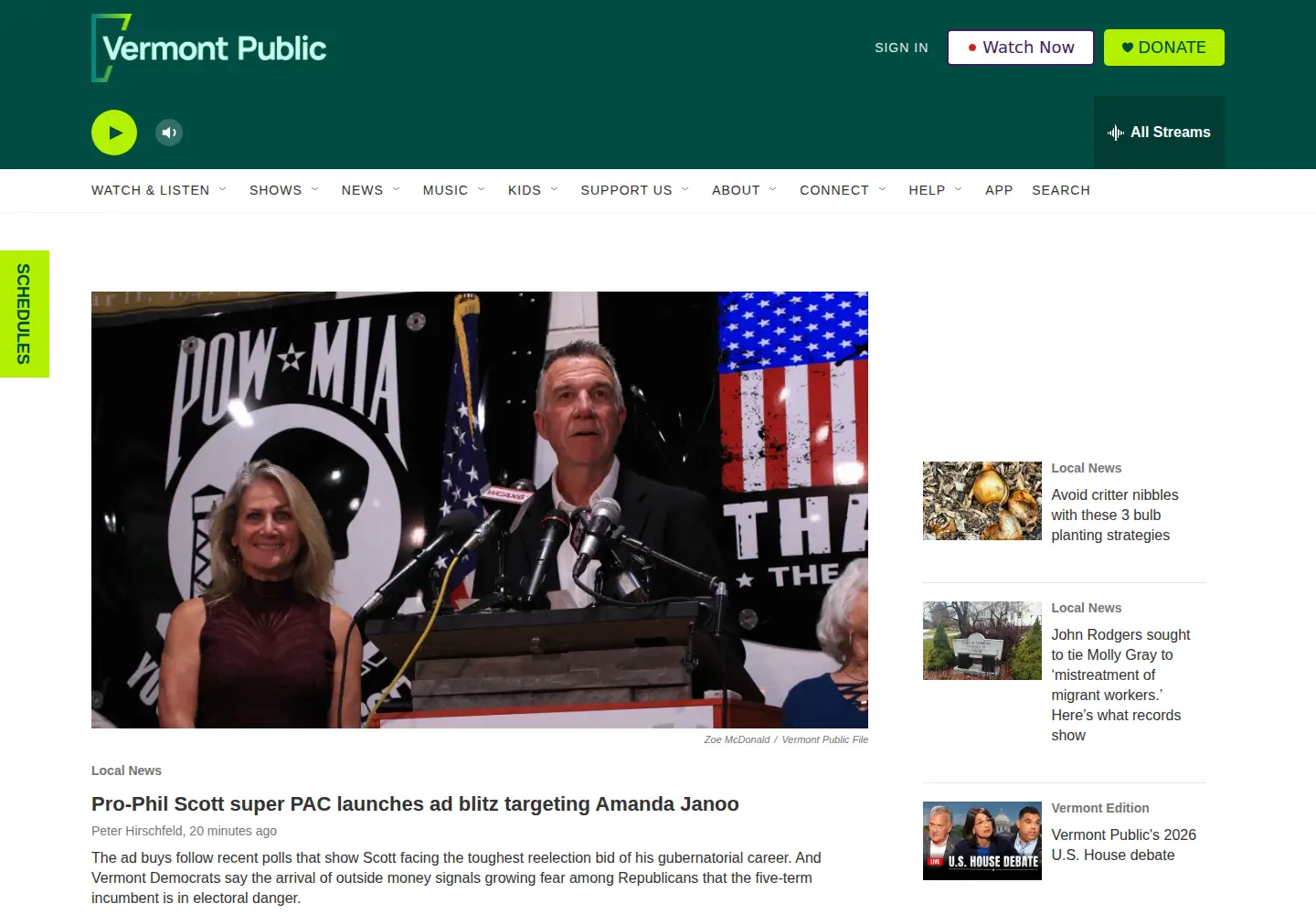 Captured homepage of vpr.net in the current scan