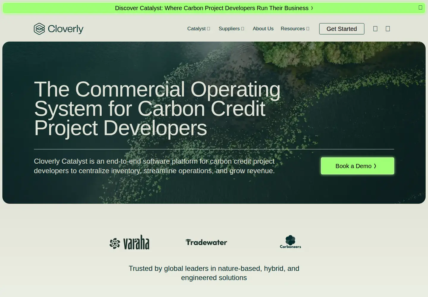 Screenshot of cloverly.com