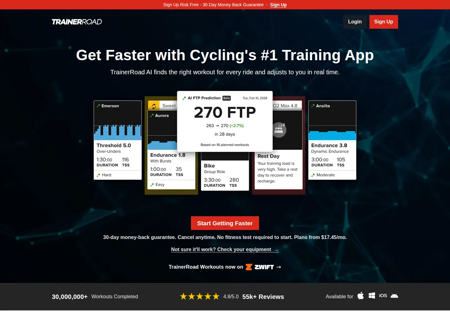 Screenshot of trainerroad.com