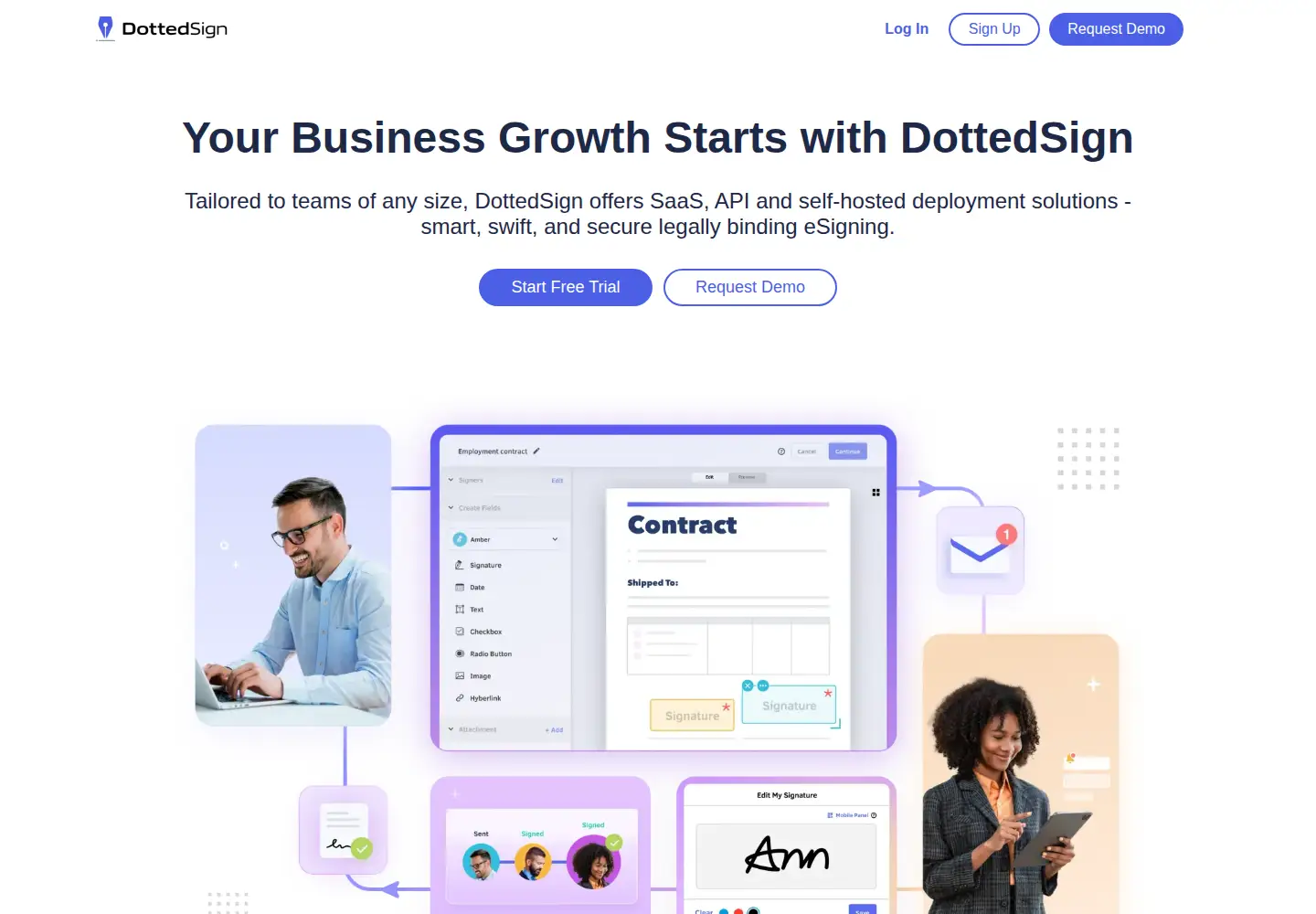 Screenshot of dottedsign.com