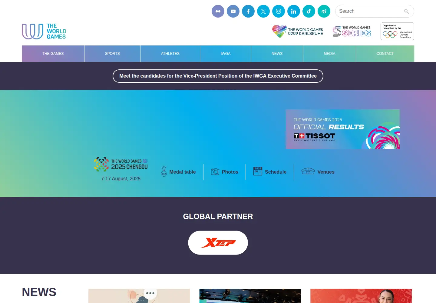 Screenshot of theworldgames.org