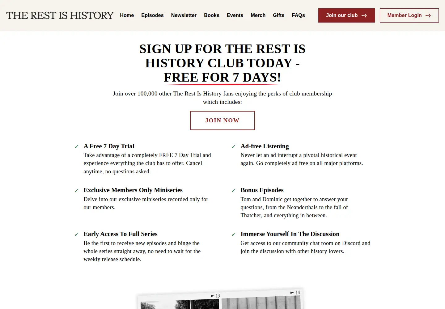 Screenshot of therestishistory.com
