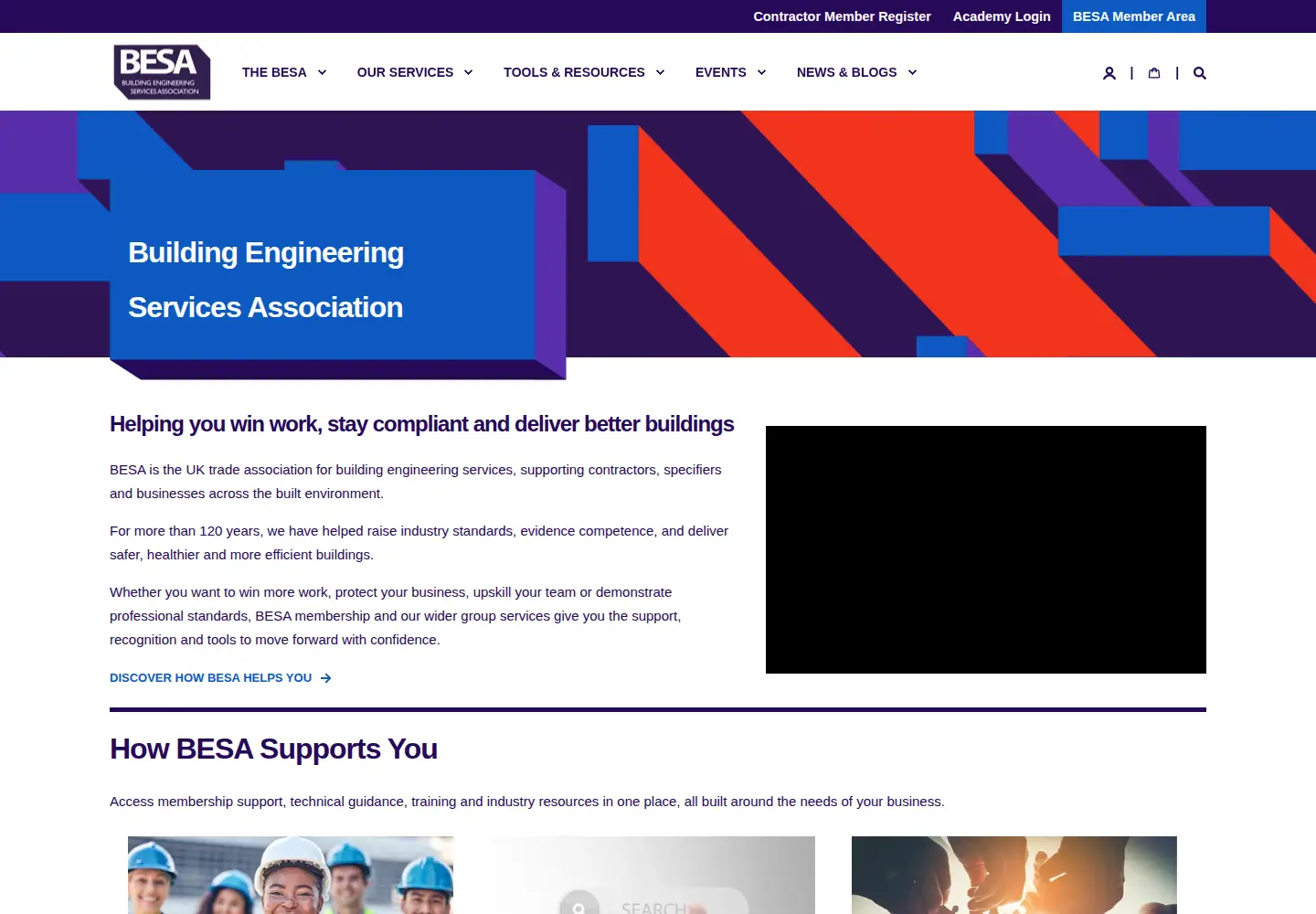 Captured homepage of thebesa.com in the current scan