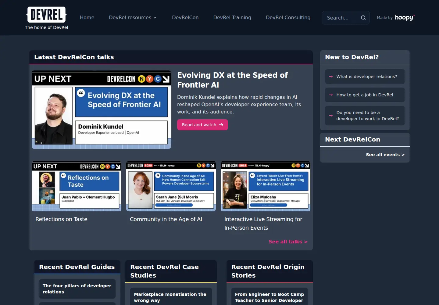 Screenshot of devrel.net
