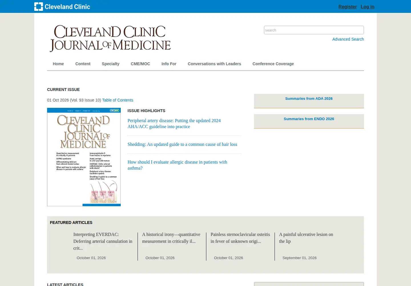 Screenshot of ccjm.org