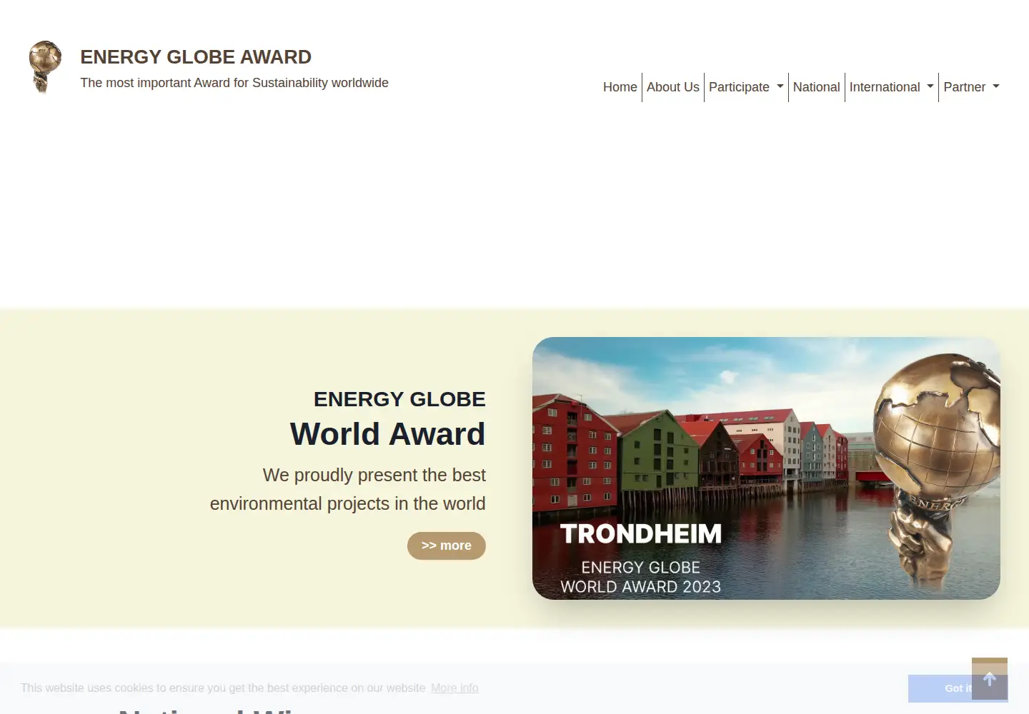 Screenshot of energyglobe.info