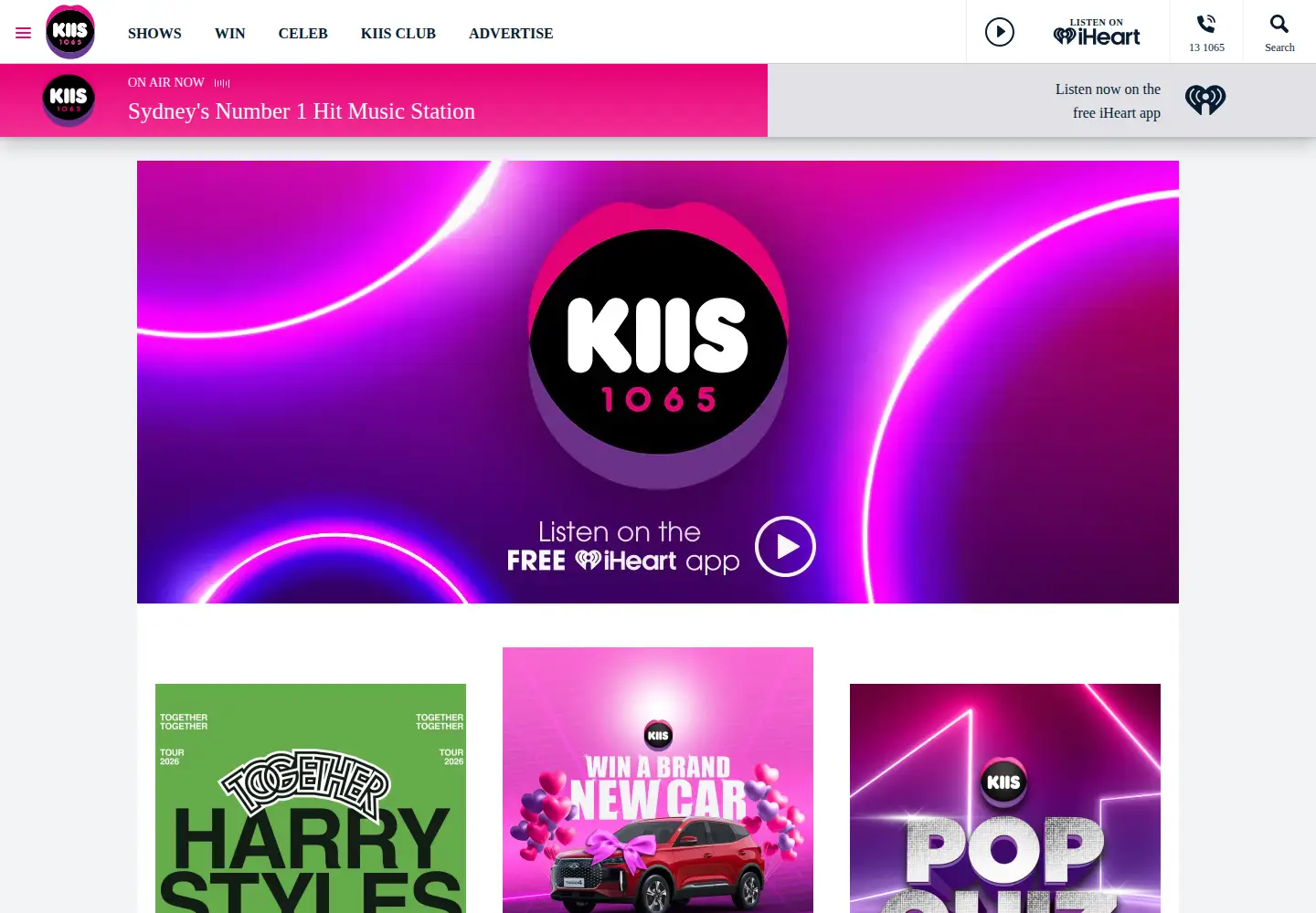 Screenshot of kiis1065.com.au