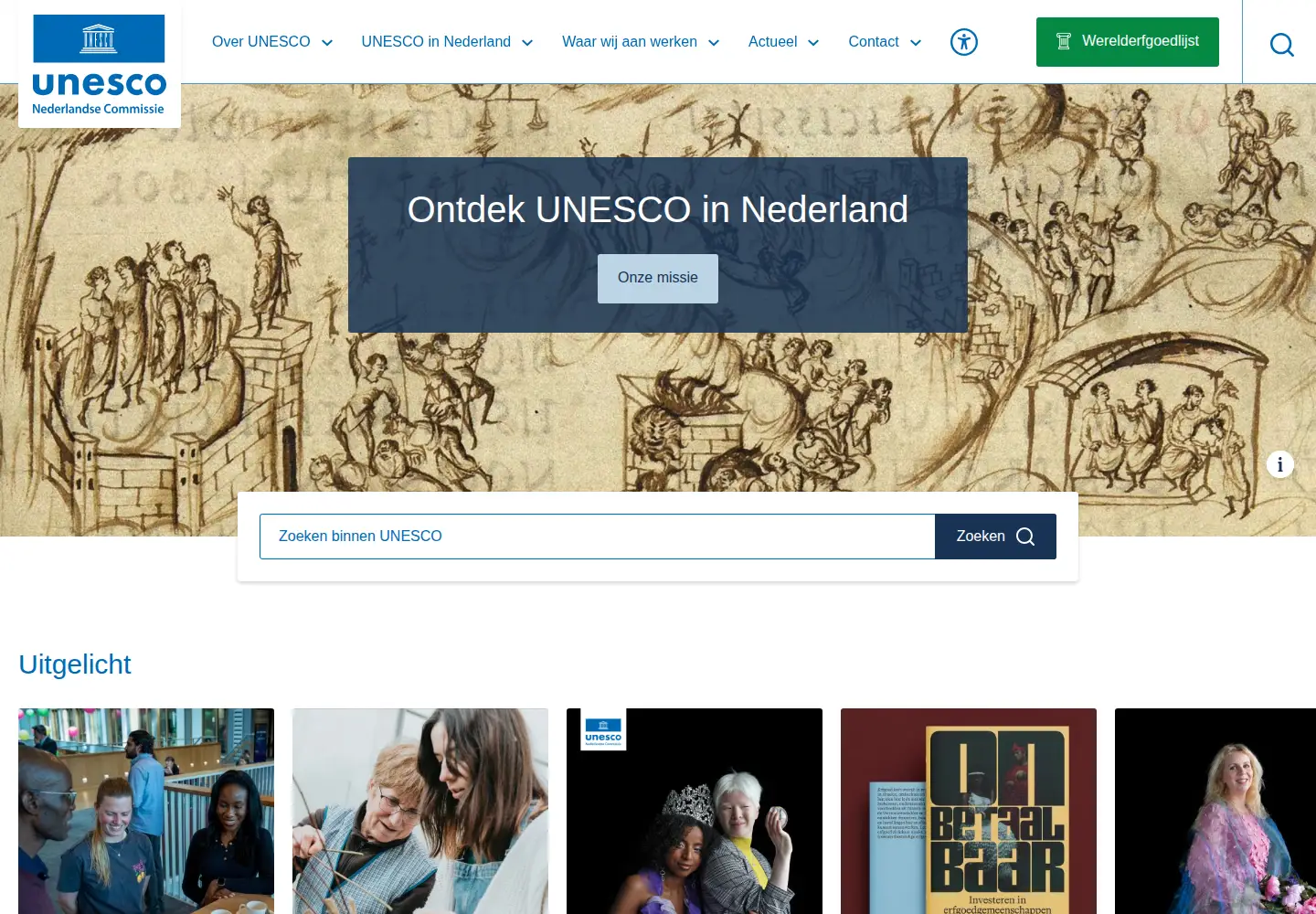 Screenshot of unesco.nl