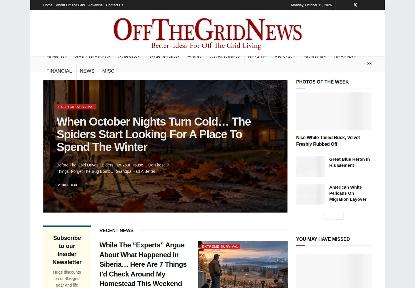 Screenshot of offthegridnews.com