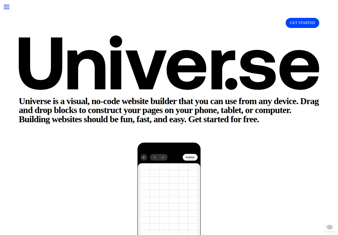 Screenshot of onuniverse.com