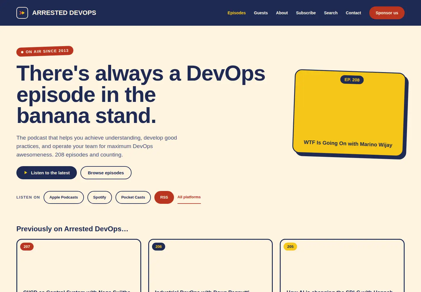 Screenshot of arresteddevops.com