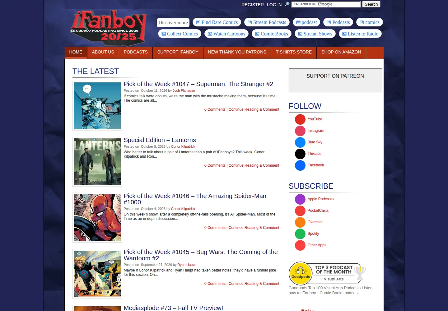 Screenshot of ifanboy.com