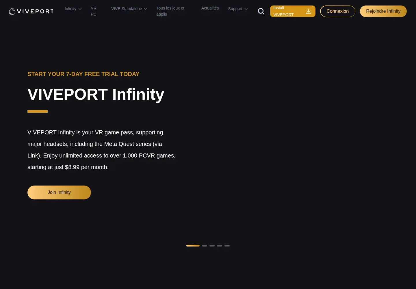Screenshot of viveport.com