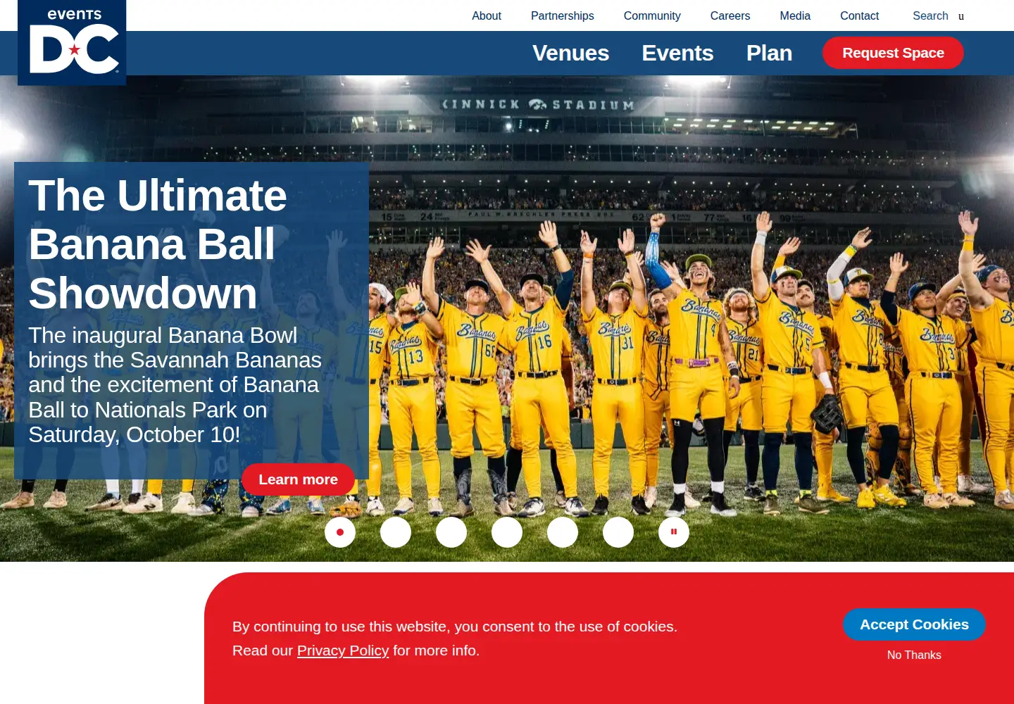 Captured homepage of eventsdc.com in the current scan