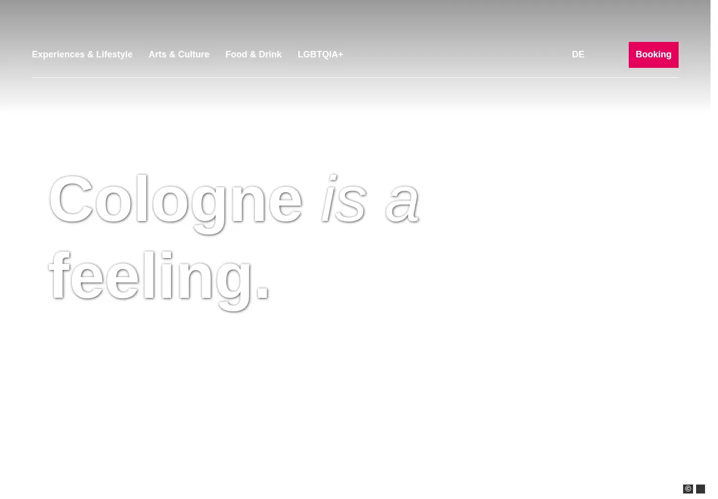 Captured homepage of cologne-tourism.com in the current scan
