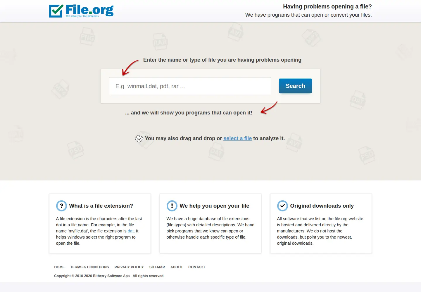 Screenshot of file.org
