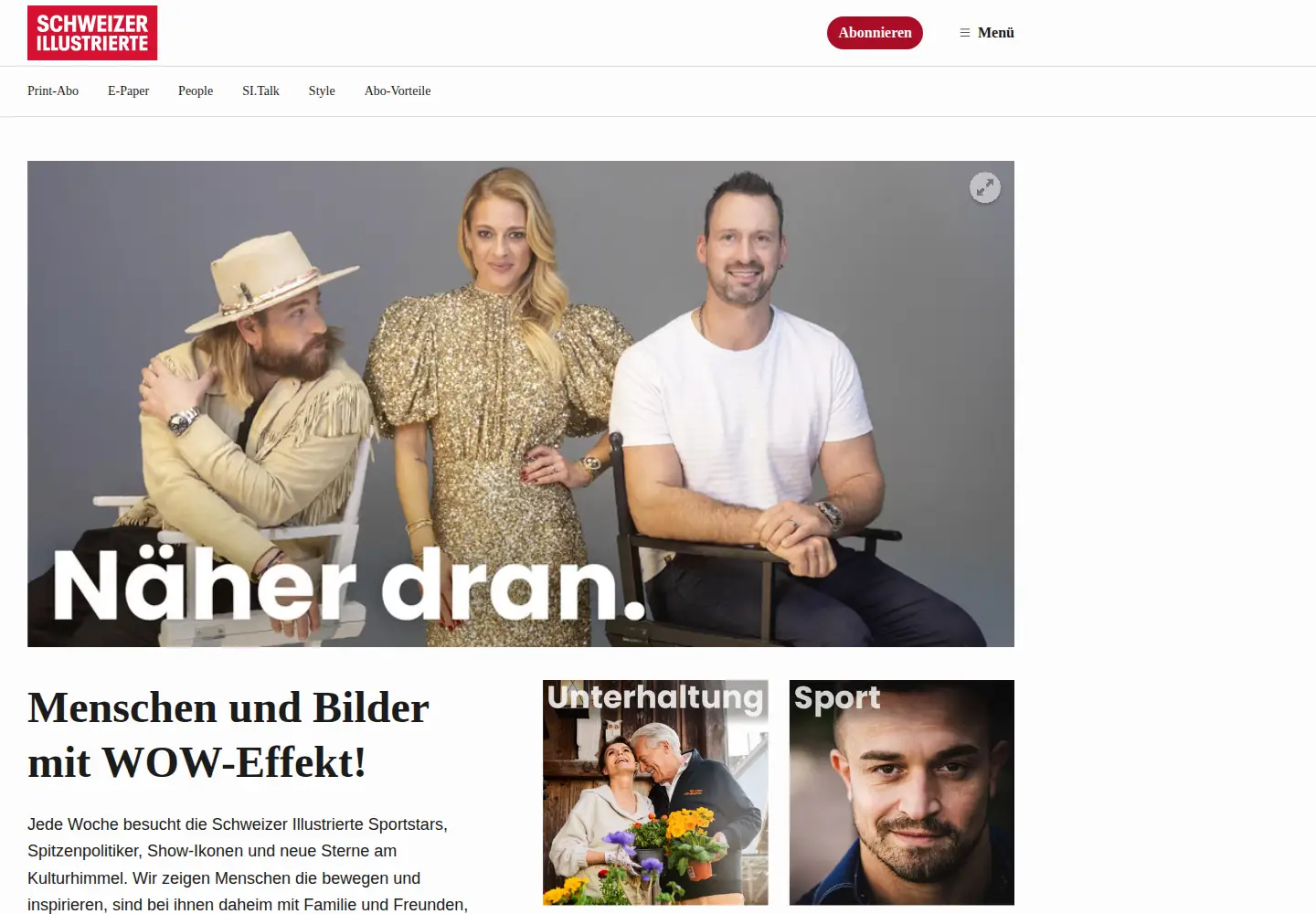 Screenshot of schweizer-illustrierte.ch