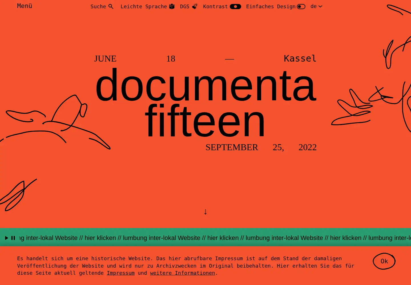 Screenshot of documenta-fifteen.de