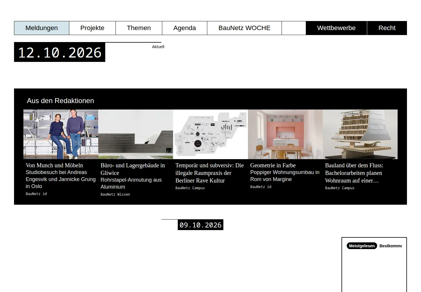 Screenshot of baunetz.de