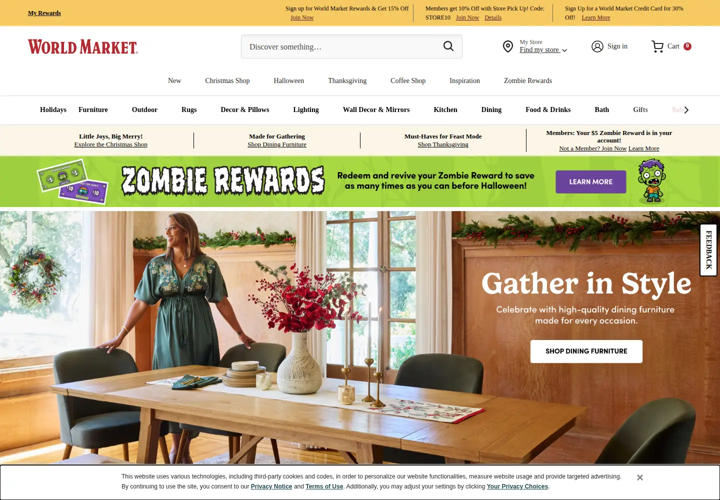 Screenshot of worldmarket.com