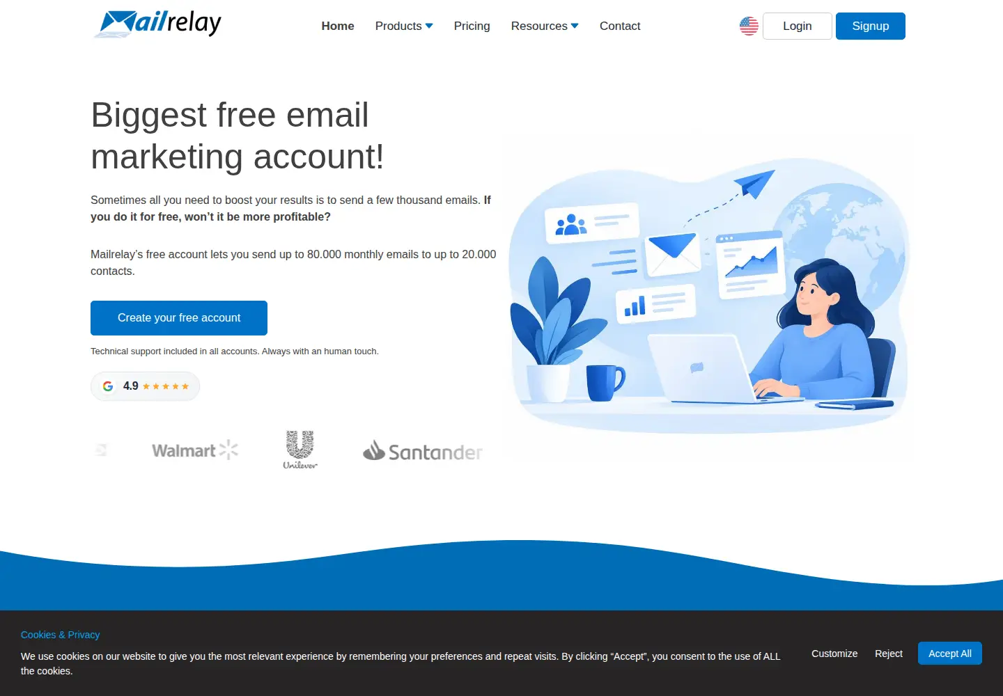 Screenshot of mailrelay.com