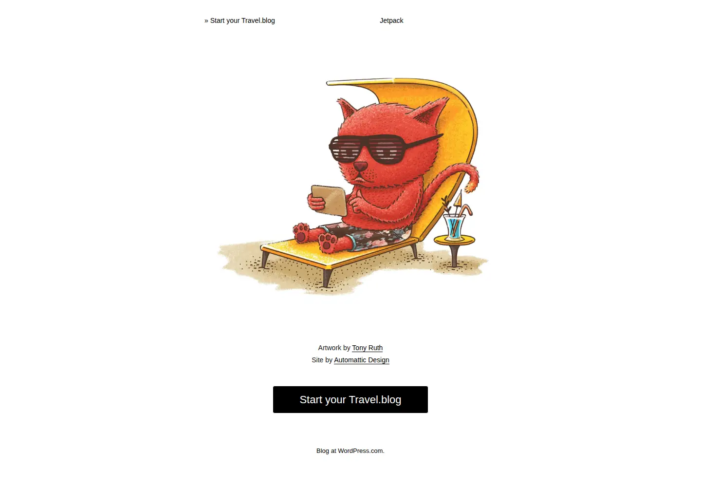 Screenshot of travel.blog