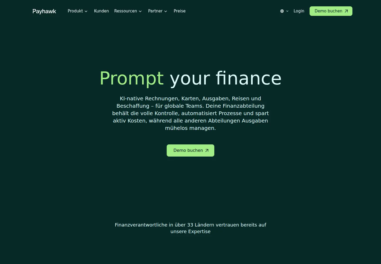 Captured homepage of payhawk.com in the current scan