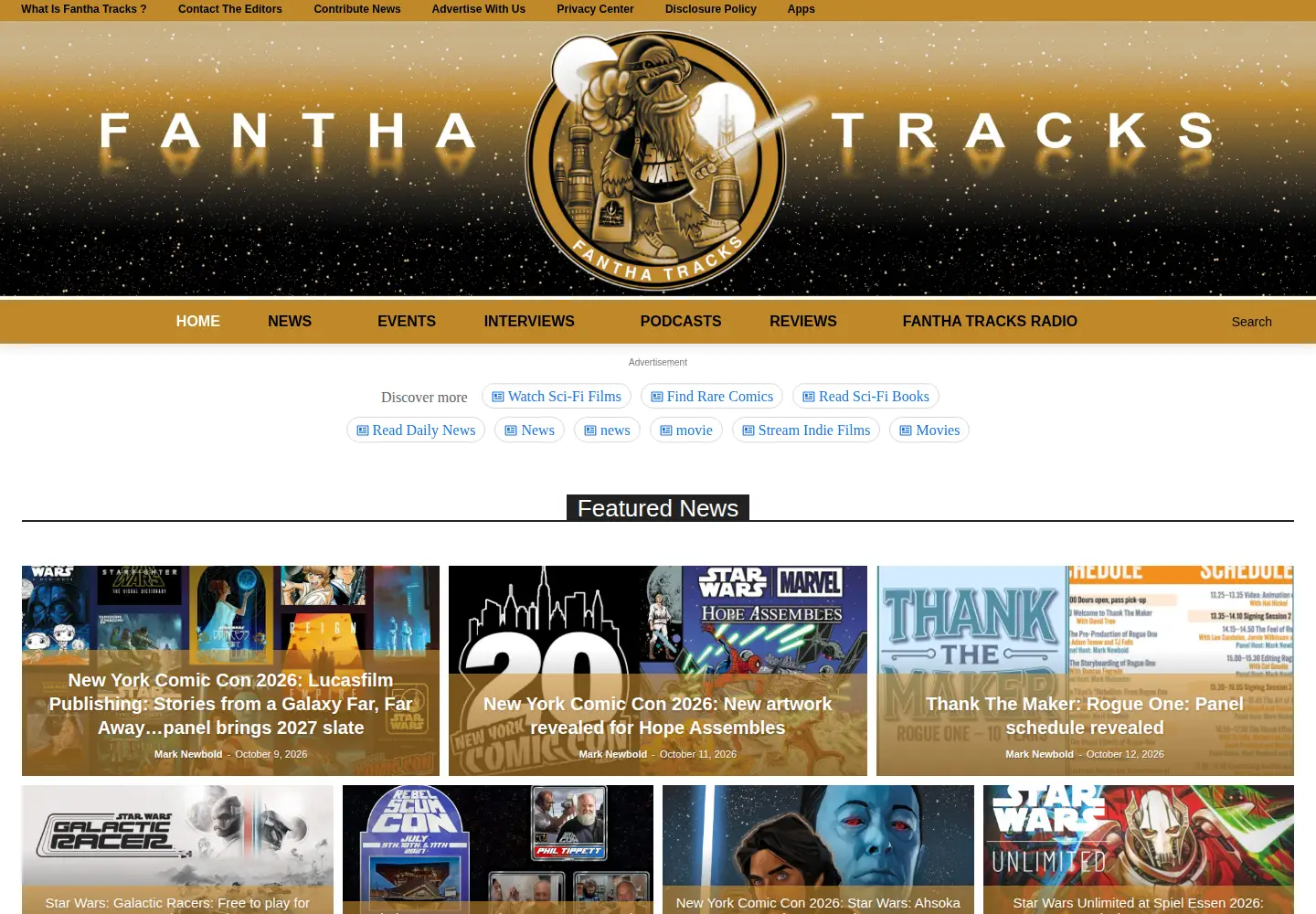 Captured homepage of fanthatracks.com in the current scan