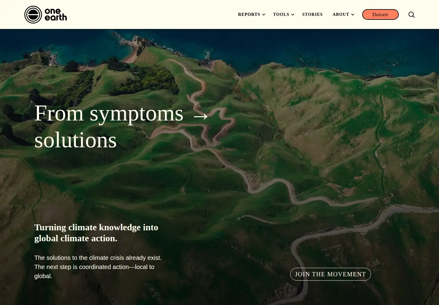 Screenshot of oneearth.org